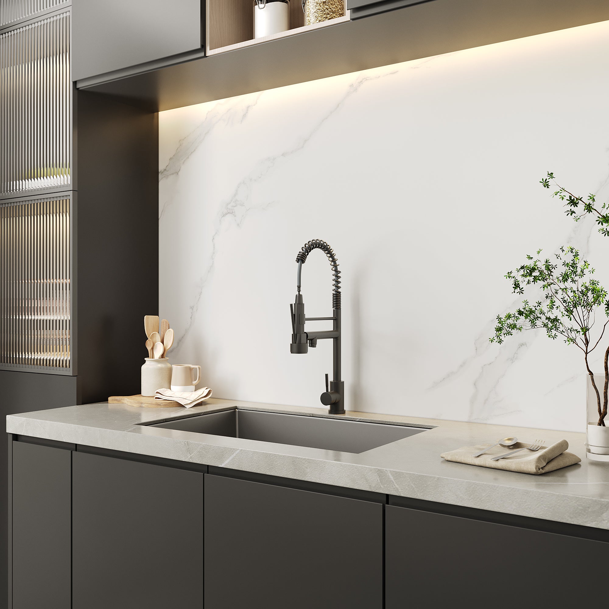 2-Way Spray Mode and Stream Mode Kitchen Faucet