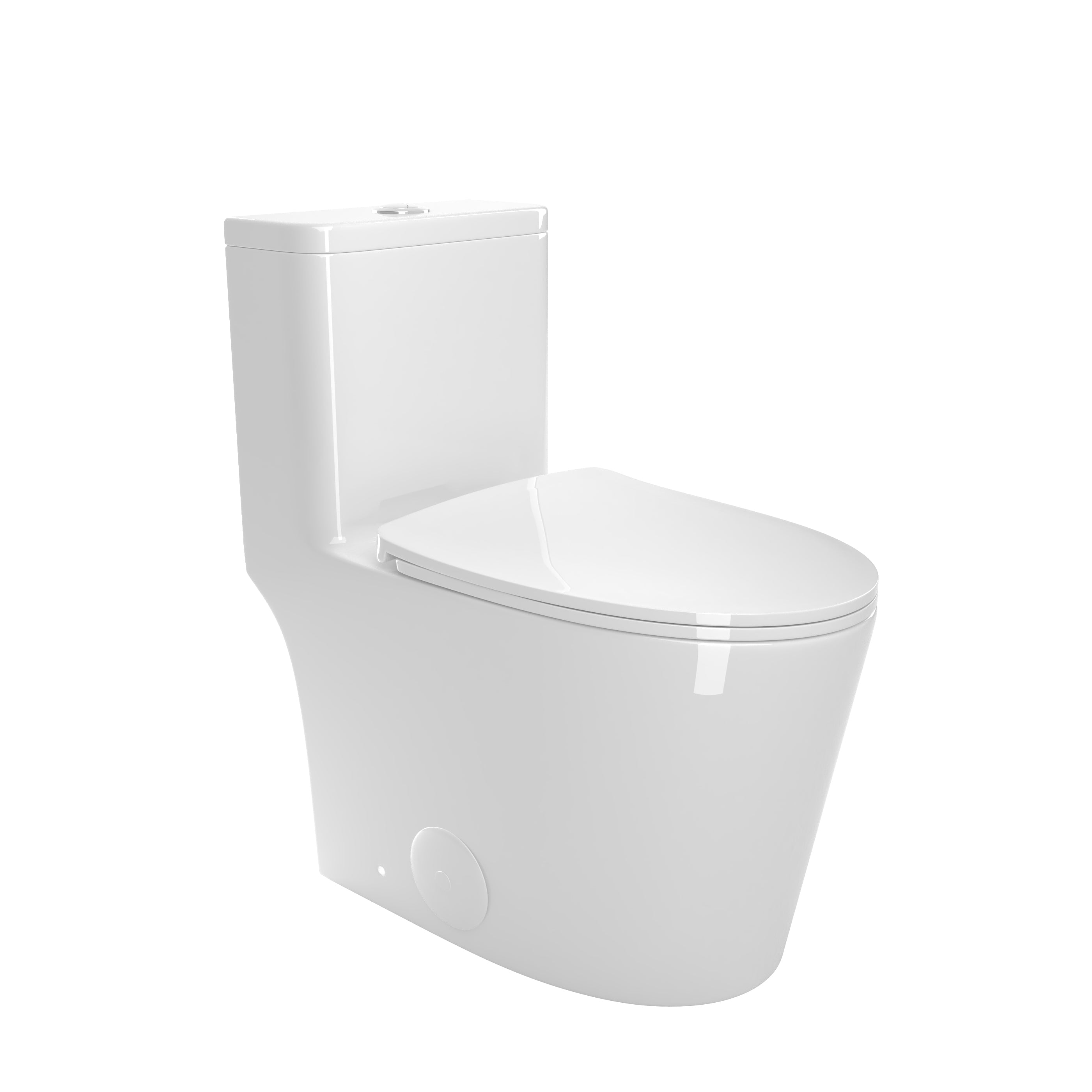 Bothwa Home 1.1/1.6 GPF Elongated Comfort Height Floor Mounted One Piece Dual Flush Toilet