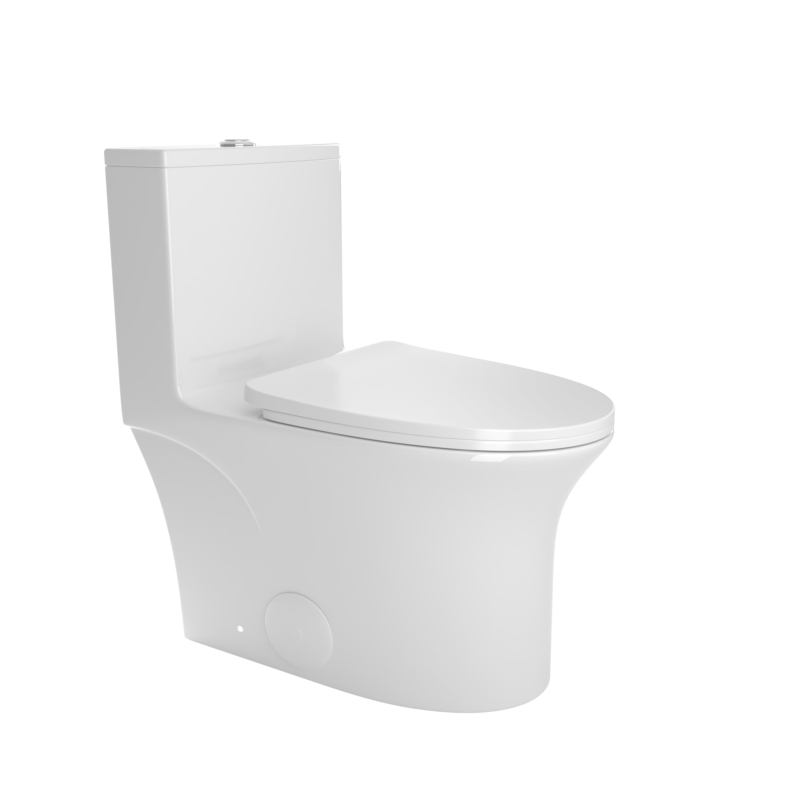 Bothwa Home 1.1/1.6 GPF Elongated Comfort Height Floor Mounted One Piece Dual Flush Toilet